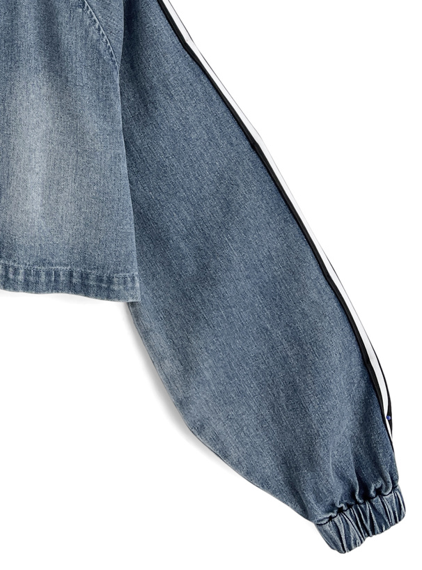 サイドラインデニムジップパーカー