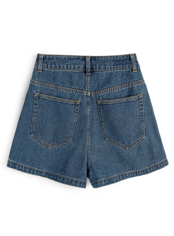 ハイウエストダメージデニムショートパンツ