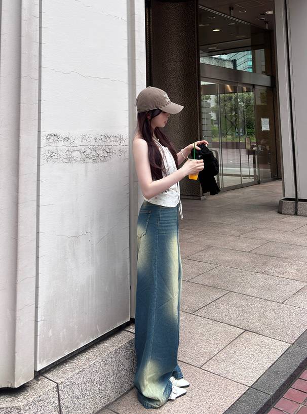 ワイドデニムパンツ