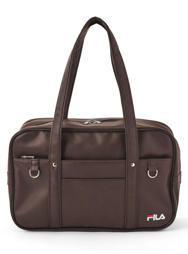 FILA ロゴ刺繍レザーボストンバッグ[rm162] | レディースファッション