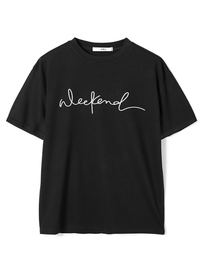 weekend筆記体ロゴTシャツ
