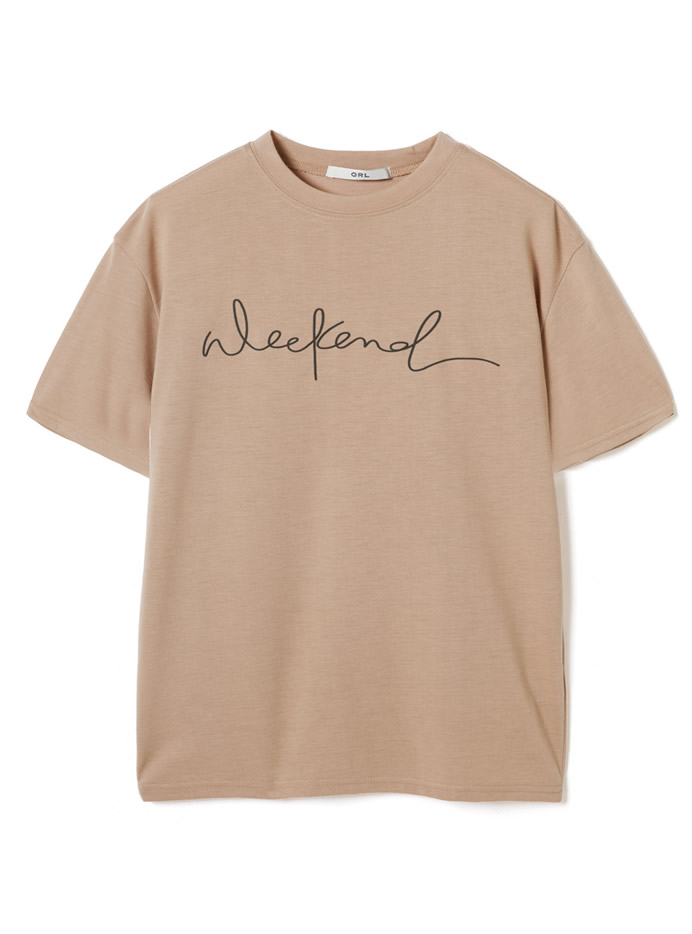 weekend筆記体ロゴTシャツ