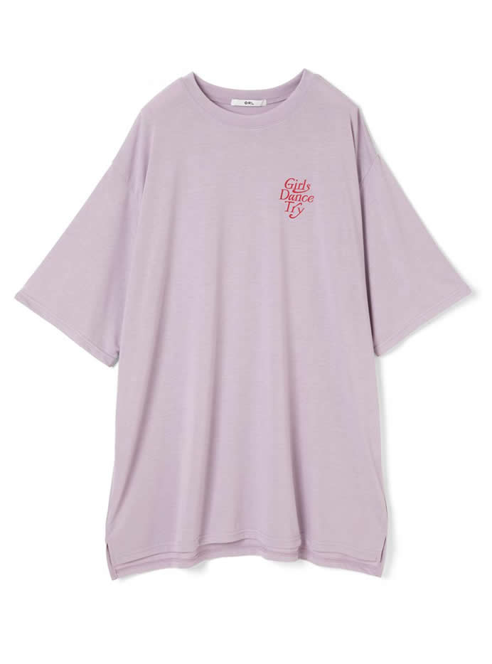 バックロゴプリントTシャツワンピース