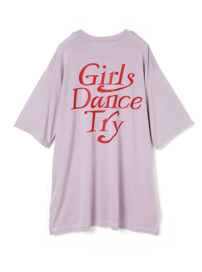 バックロゴプリントTシャツワンピース