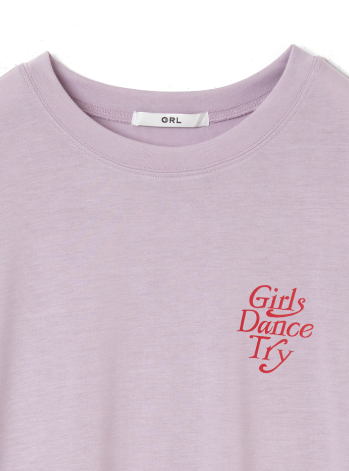 バックロゴプリントTシャツワンピース