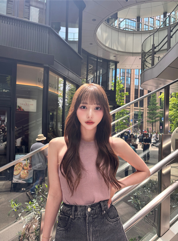 アメスリリブニットタンクトップ