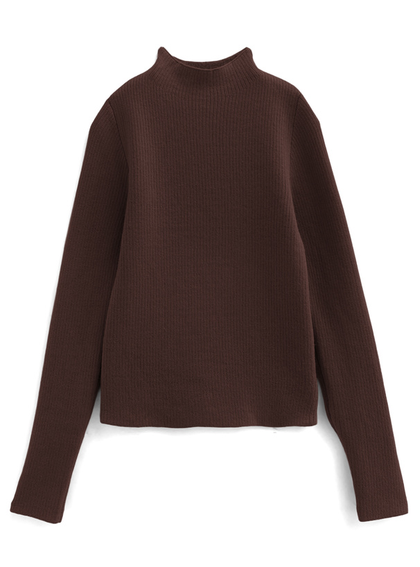 裏シャギーハイネックニットトップス