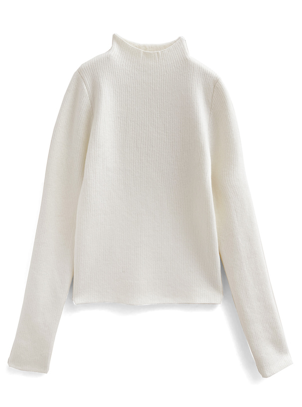 裏シャギーハイネックニットトップス