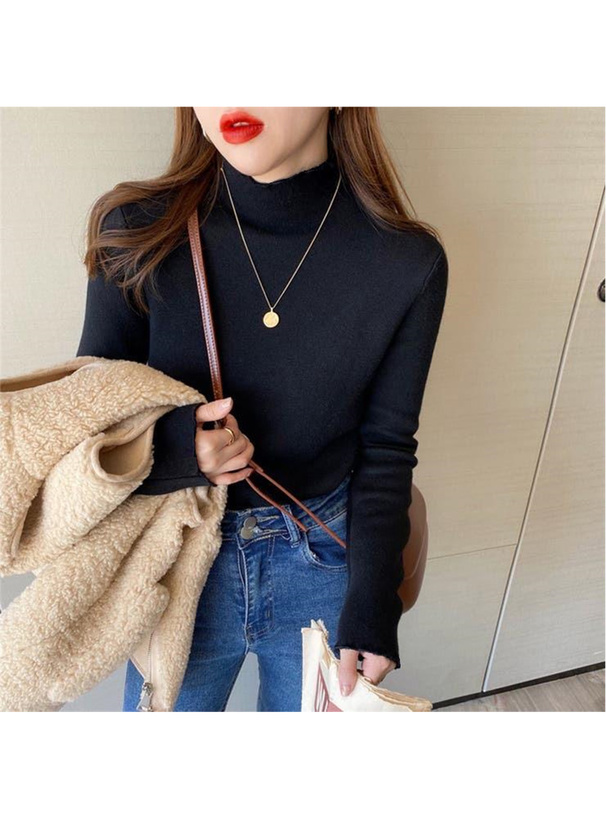 ラグジュアリーシャギートップス 裏シャギーハイネックニットトップス[ru1152] | レディース