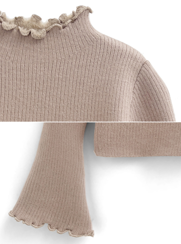 裏シャギーメロウフレアスリーブニットトップス