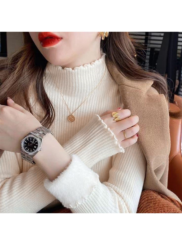 裏シャギーメロウフレアスリーブニットトップス