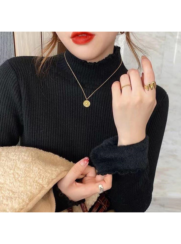 裏シャギーメロウフレアスリーブニットトップス