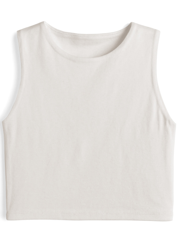 ノースリーブショート丈トップス