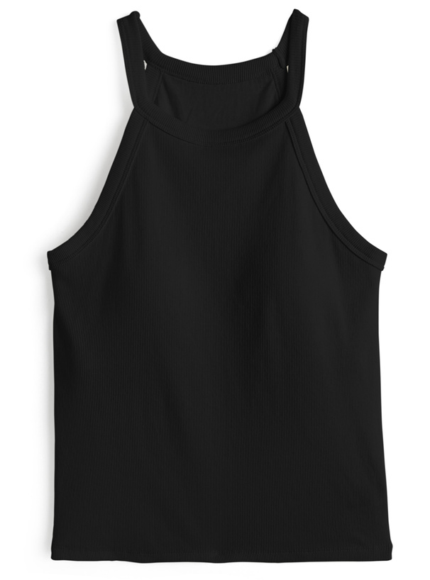 カップ付きテレコアメスリトップス[ru1183]