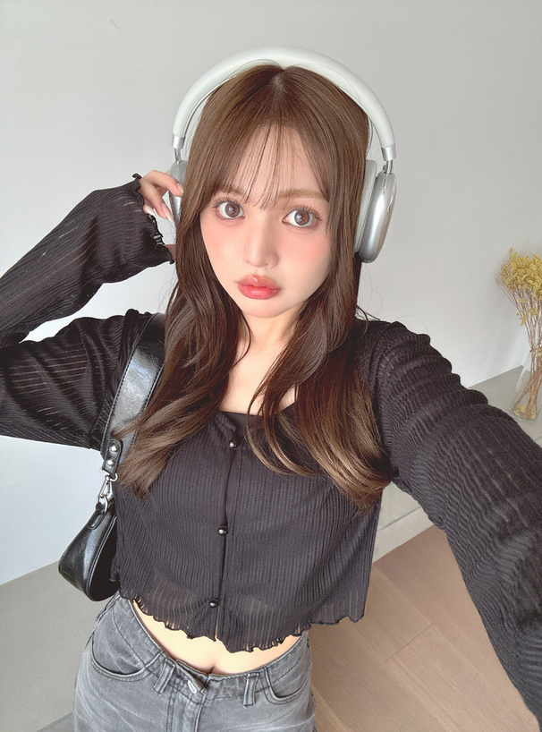 シアーリブカーディガン