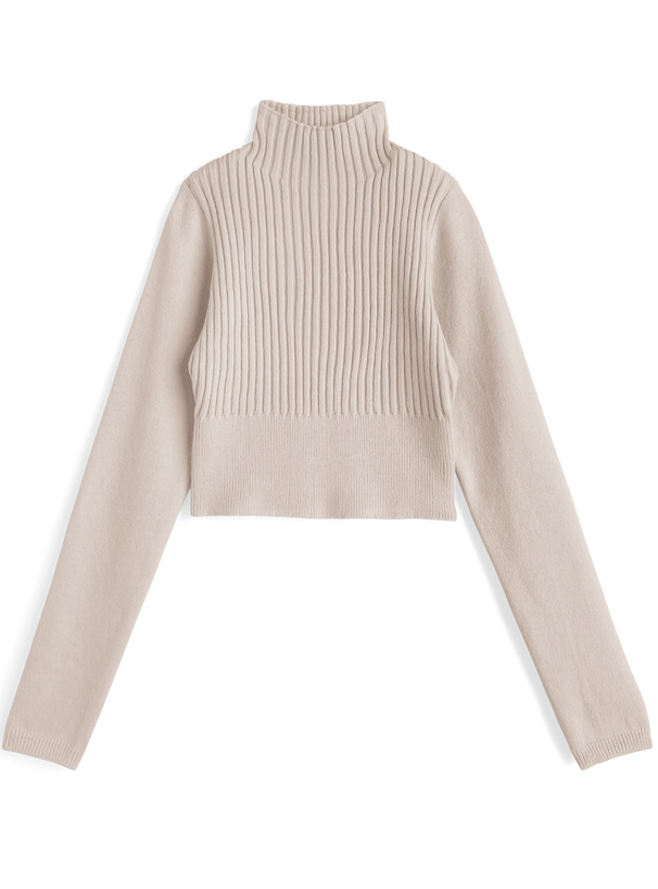 ハイネックニットトップス