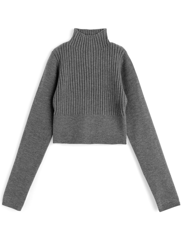 ハイネックニットトップス