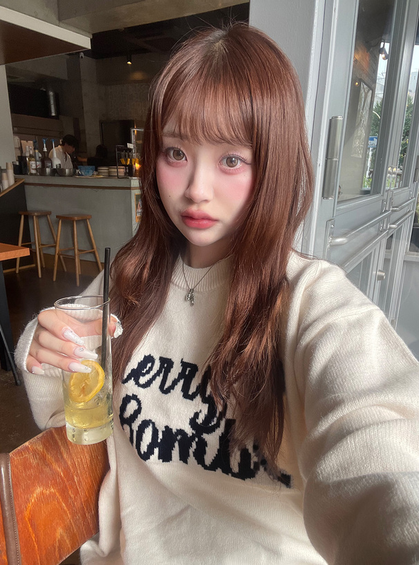 ロゴジャガードニットトップス