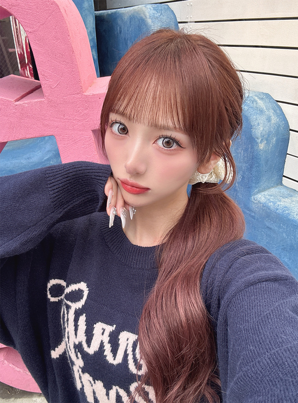 ロゴジャガードニットトップス