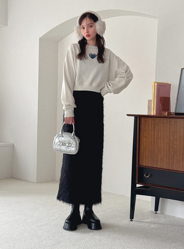 ニットタイトロングスカート