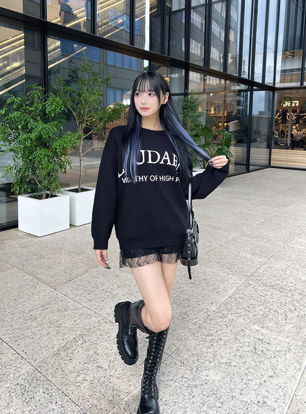 ロゴジャガードニットトップス[ru1218] | レディースファッション通販