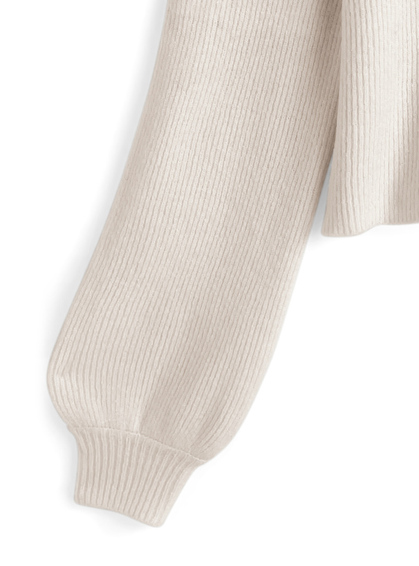 ストラップ付きショルダーオープンニットトップス