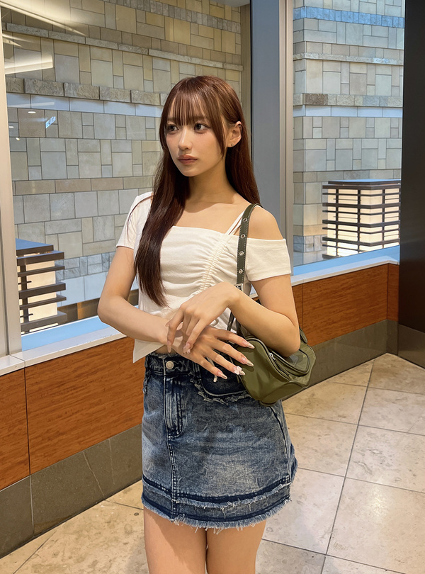 アシメドロストワンショルダートップス