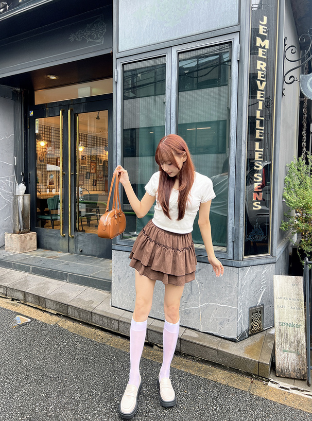 パッド入りリボンレーストップス