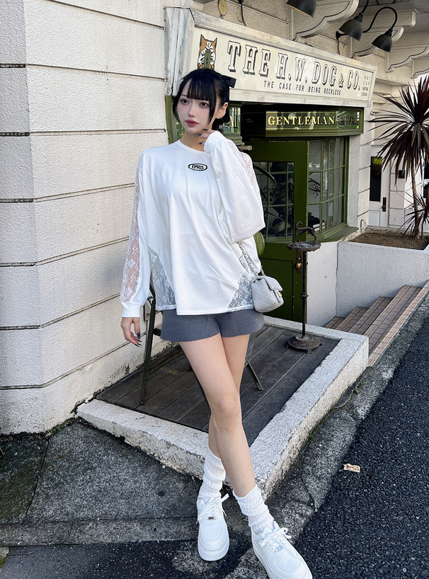 裏シャギーニットショートパンツ