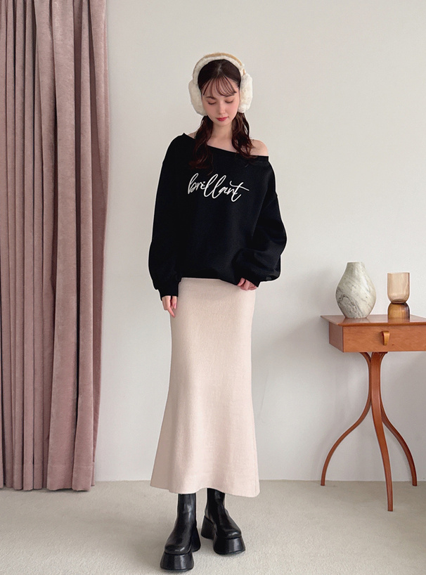 裏シャギーニットロングスカート[ru1242] | レディースファッション