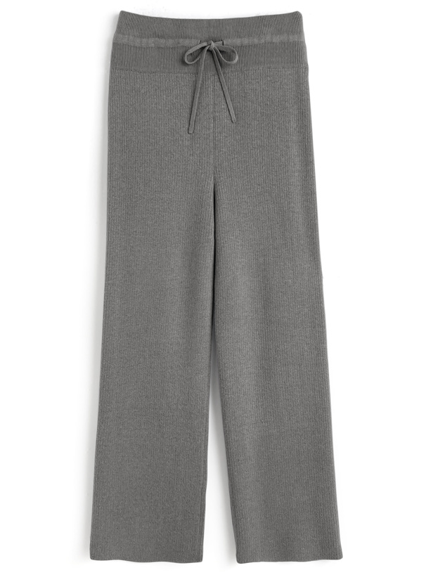 裏シャギーニットストレートパンツ