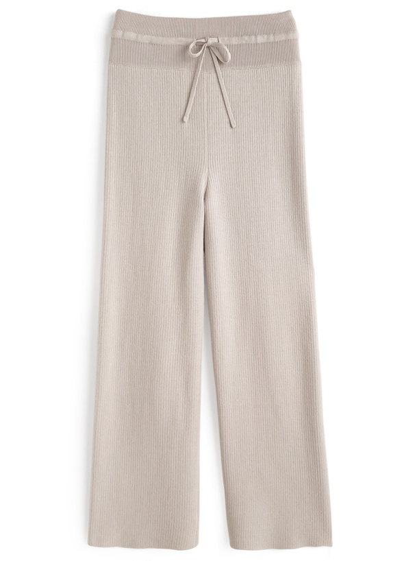 裏シャギーニットストレートパンツ