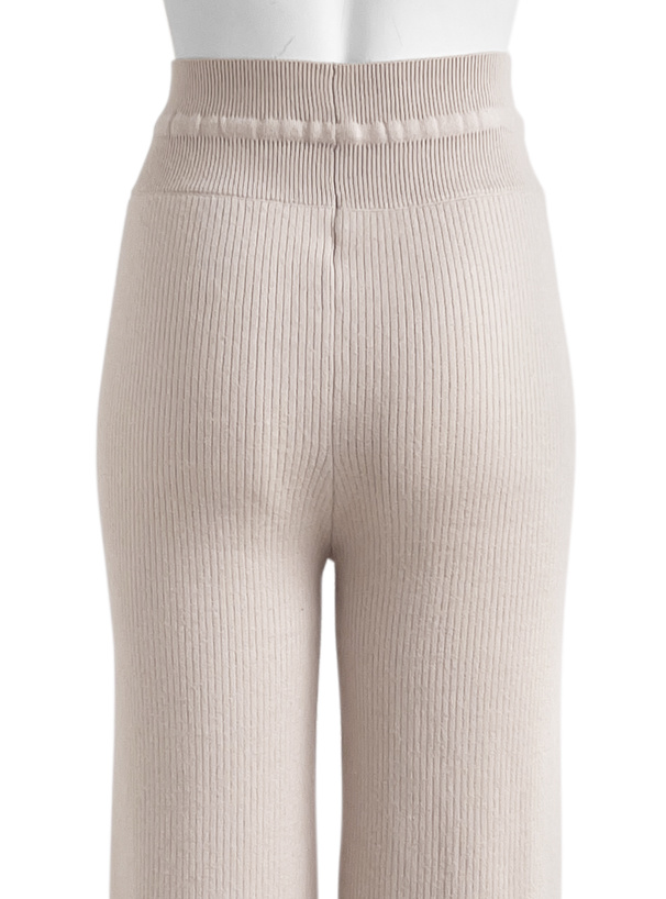 裏シャギーニットストレートパンツ