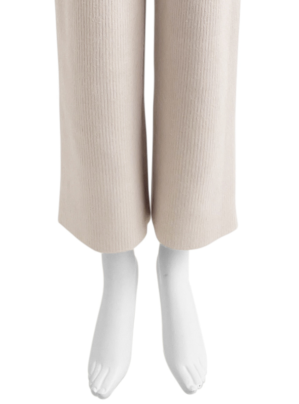 裏シャギーニットストレートパンツ