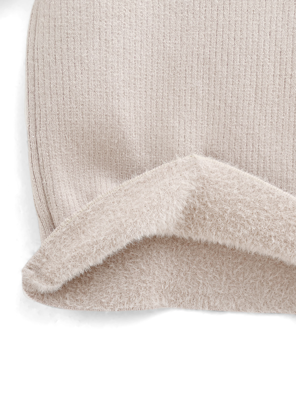 裏シャギーニットストレートパンツ