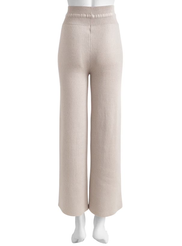 裏シャギーニットストレートパンツ