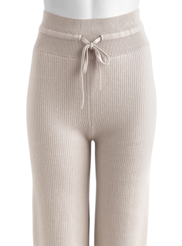 裏シャギーニットストレートパンツ