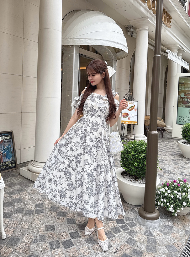 未使用級美品✨エムズグレイシー ワンピース 花柄 バラ ピンク