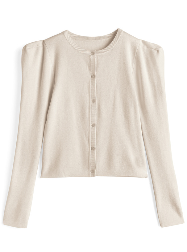 パワーショルダーニットカーディガン