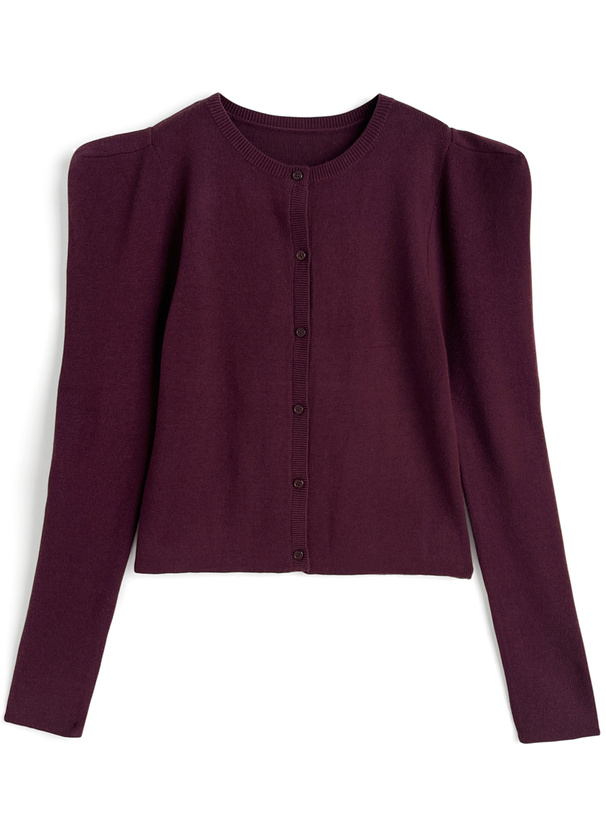 パワーショルダーニットカーディガン