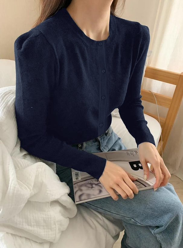 パワーショルダーニットカーディガン