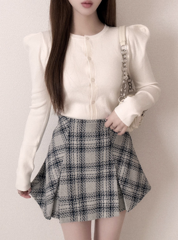 パワーショルダーニットカーディガン