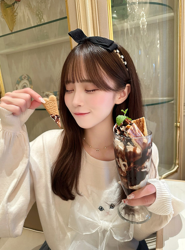 キャットリボンニットトップス