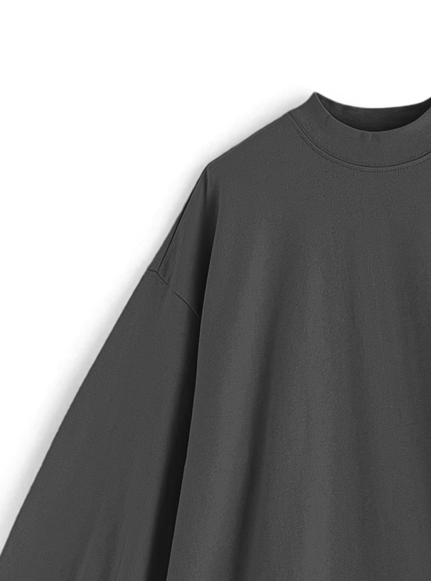 モックネックボリュームスリーブロンT