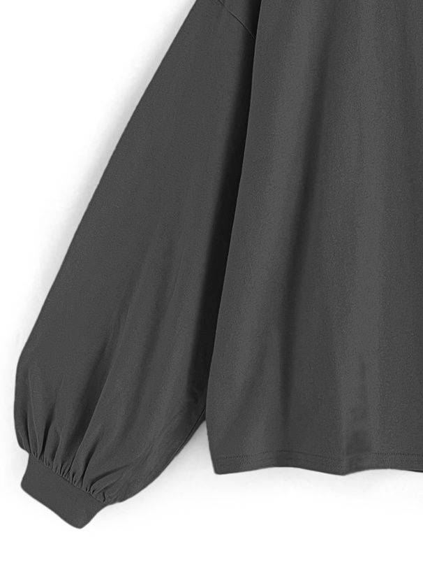 モックネックボリュームスリーブロンT