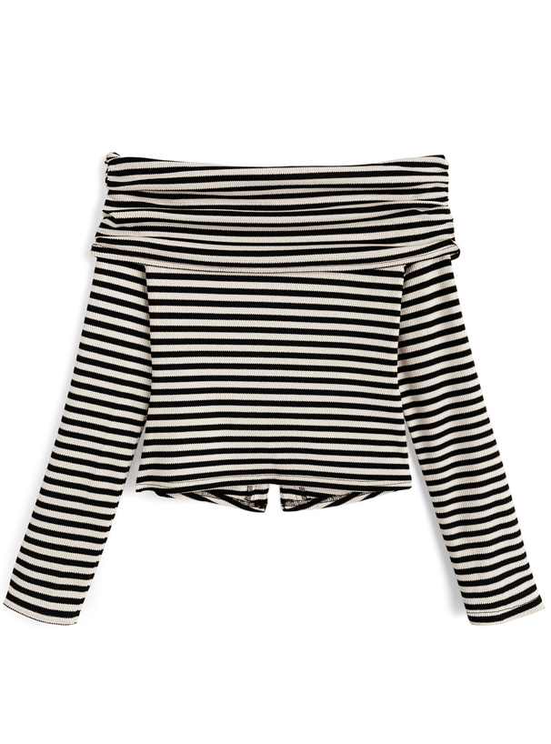 ボーダー柄オフショルダートップス[ru1272] | レディースファッション