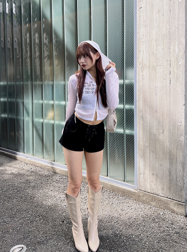 ロゴダブルジップシアーリブパーカー[ru1275] | レディース