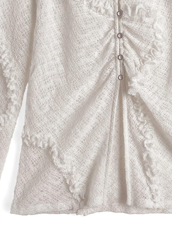 フリルレースカーディガン