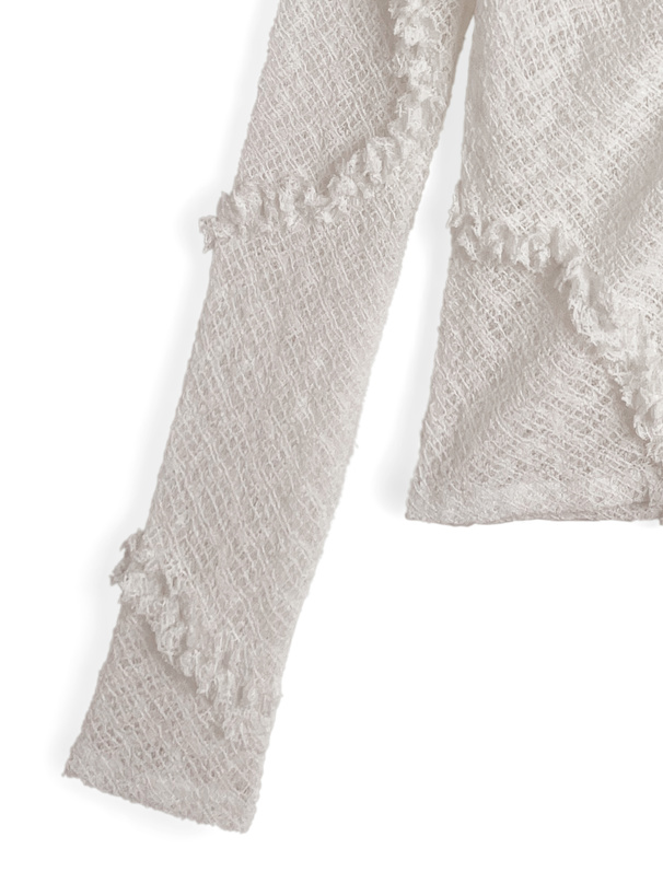 フリルレースカーディガン