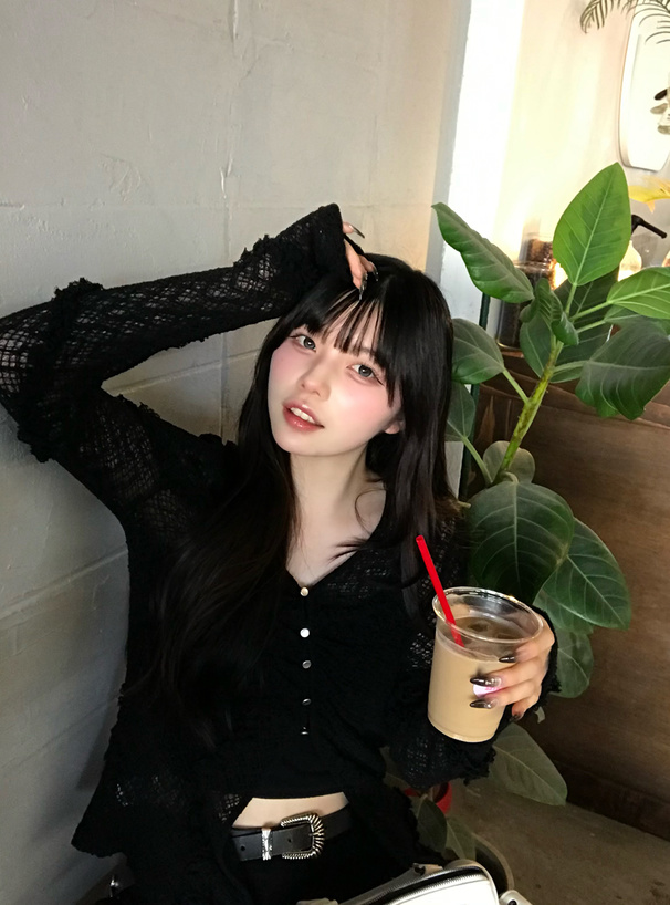 フリルレースカーディガン